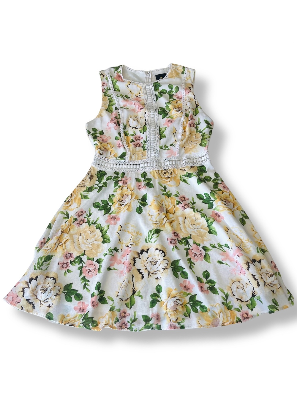 Disney Princess Women's Size Medium Floral Sleeveless Dress